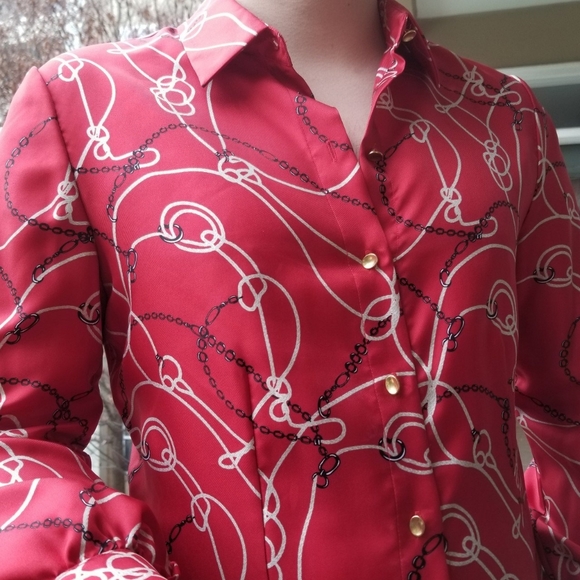 Vintage Silk Button-Up Shirt by Jones & Co. - Picture 4 of 4